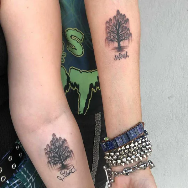Mother And Daughter Willow Tree Tattoo