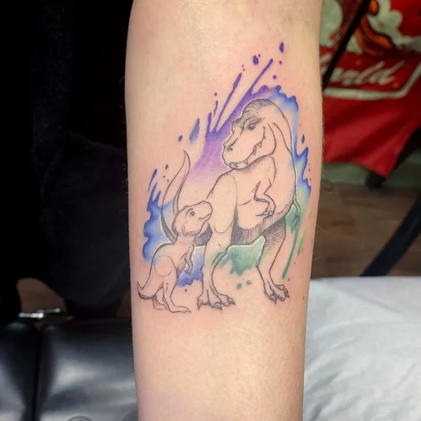 Mother Son Dinosaur Tattoo 2