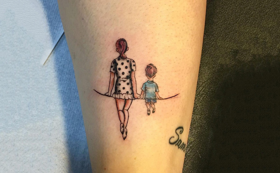 Mother son tattoo
