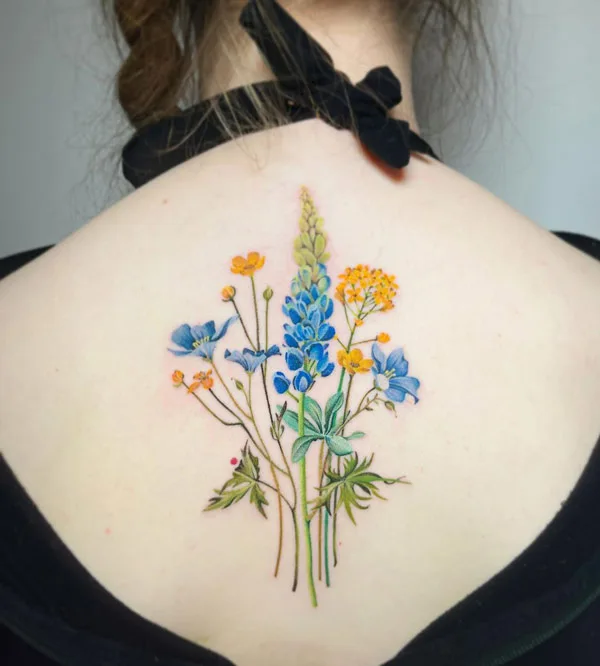 Simple Wildflower Tattoo