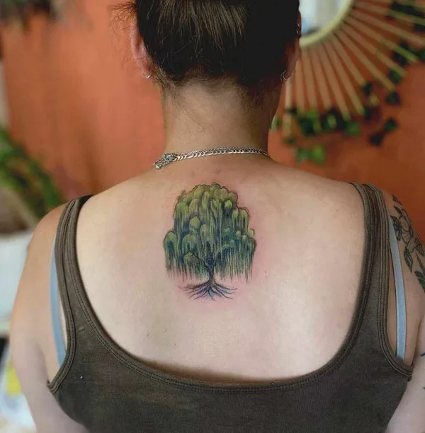 Weeping Willow Tree Tattoo 1