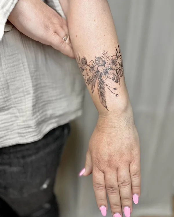 Wildflower Wrist Tattoo