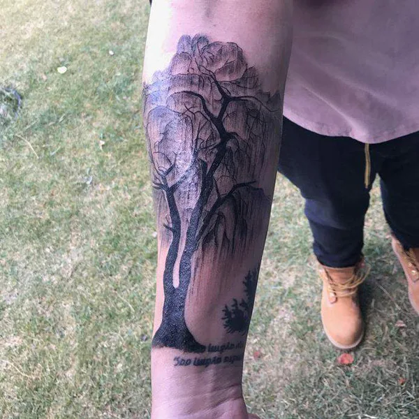 Willow Tree Forearm Tattoo