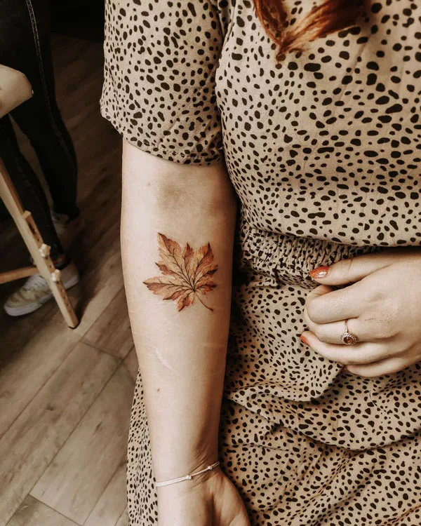 Autumn Leaf Tattoo 1