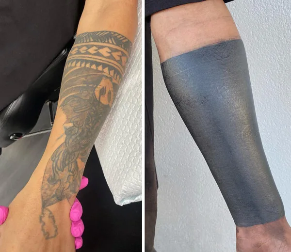Black Cover Up Tattoo