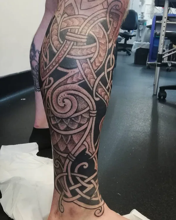 Celtic Leg Tattoo