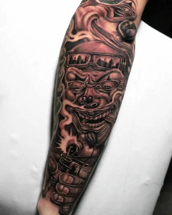 Cholo Clown Tattoo 2