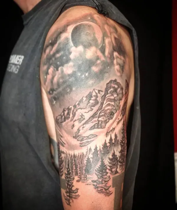 Colorado Mountain tattoo 2