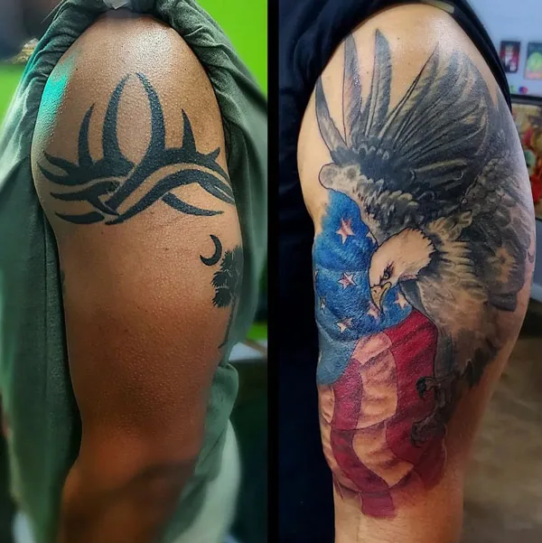 Cover Up Eagle Tattoo