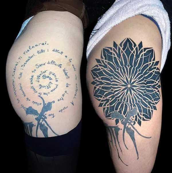 Cover Up Hip Tattoo