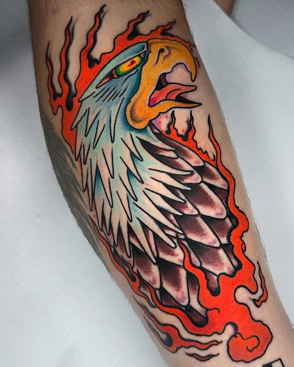 Eagle Leg Tattoo