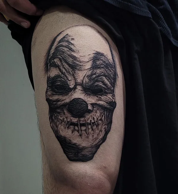 Evil Clown Tattoo 1