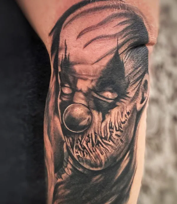 Evil Clown Tattoo 2
