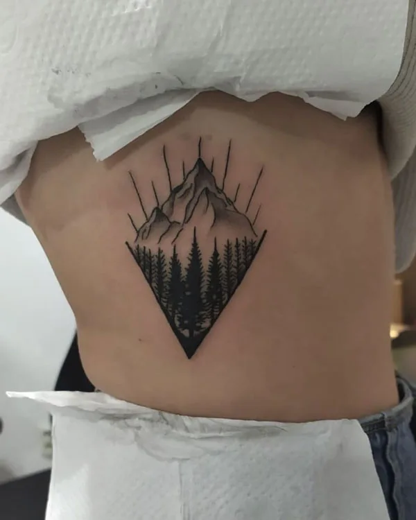 Forest Mountain Tattoo