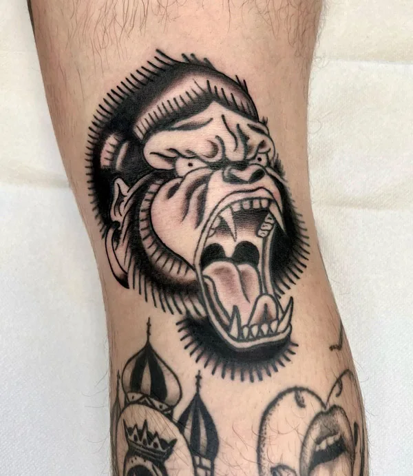 Gorilla Leg Tattoo