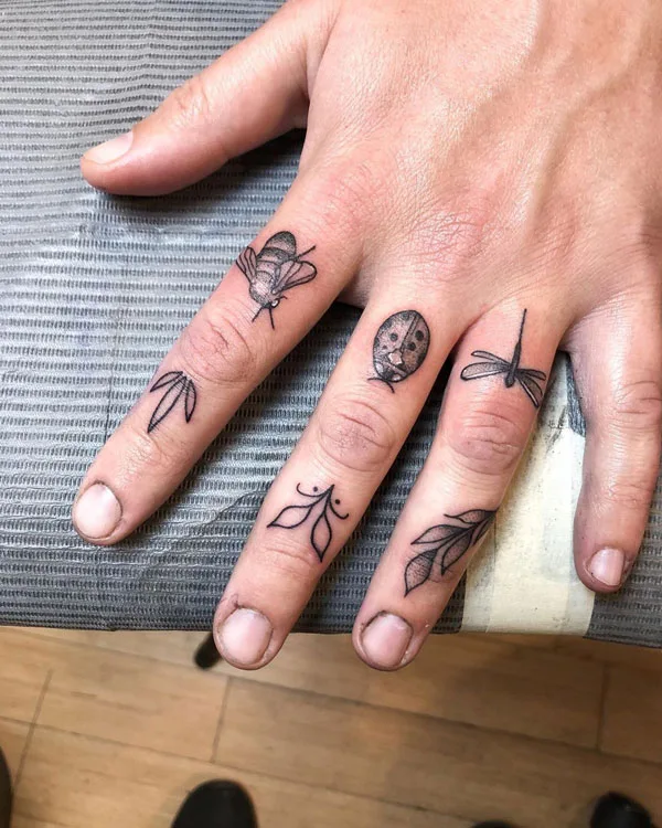 Leaf Hand Tattoo