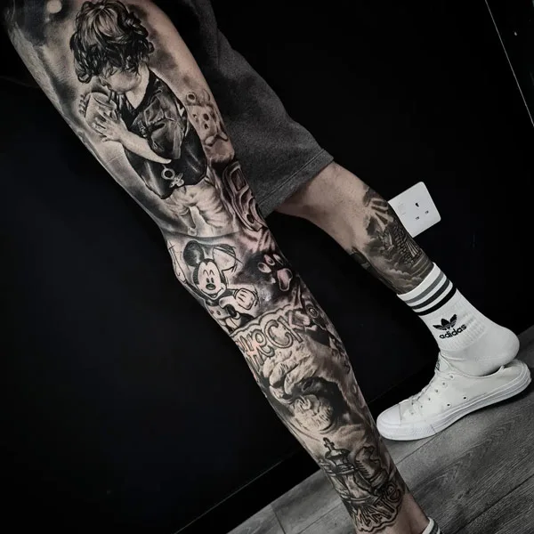Leg Sleeve Tattoo 1