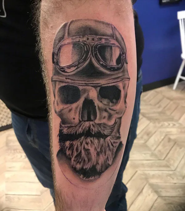 Motorcycle Skull Tattoo 2
