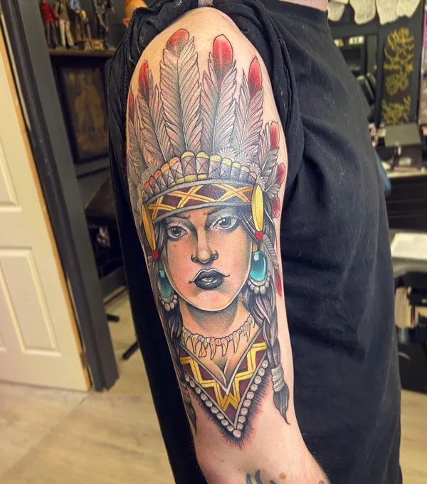 Native American Female Tattoo 1