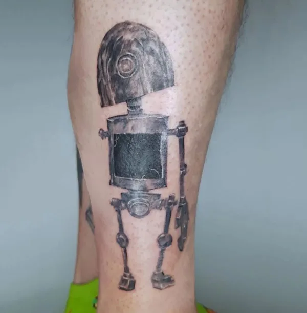 Robot Leg Tattoo