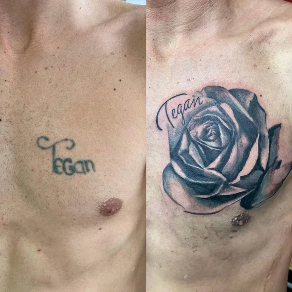 Rose Cover Up Tattoo 2