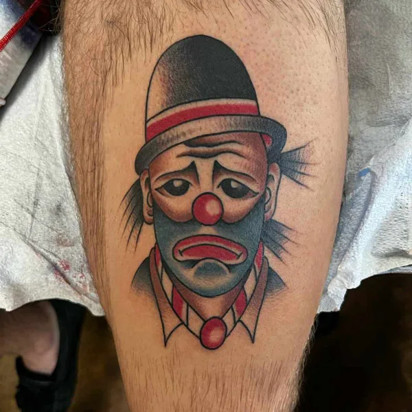 Sad Clown Tattoo 1