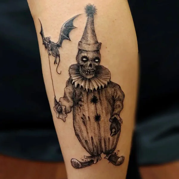 Scary Clown Tattoo 1