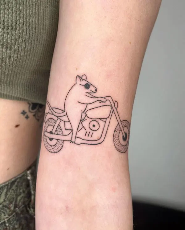 Small Motorcycle Tattoo