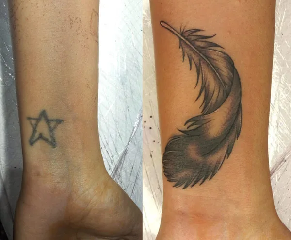 Star Cover Up Tattoo