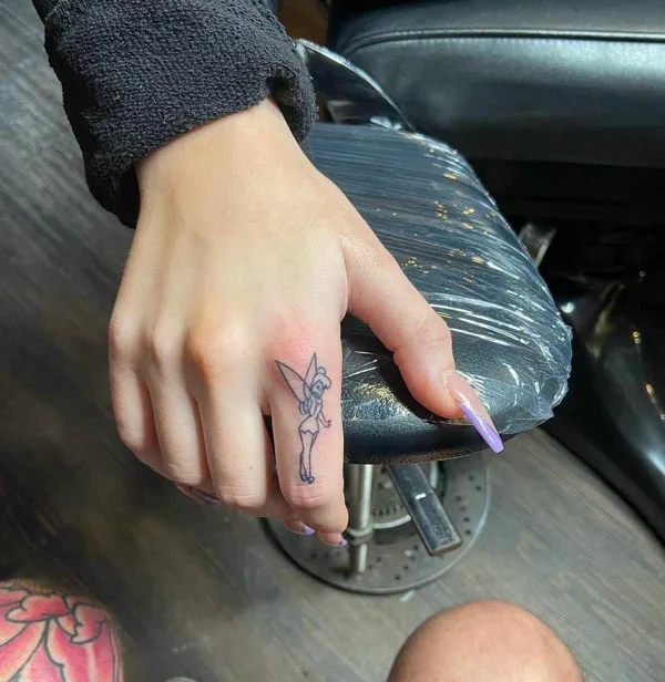 Tinkerbell Finger Tattoo