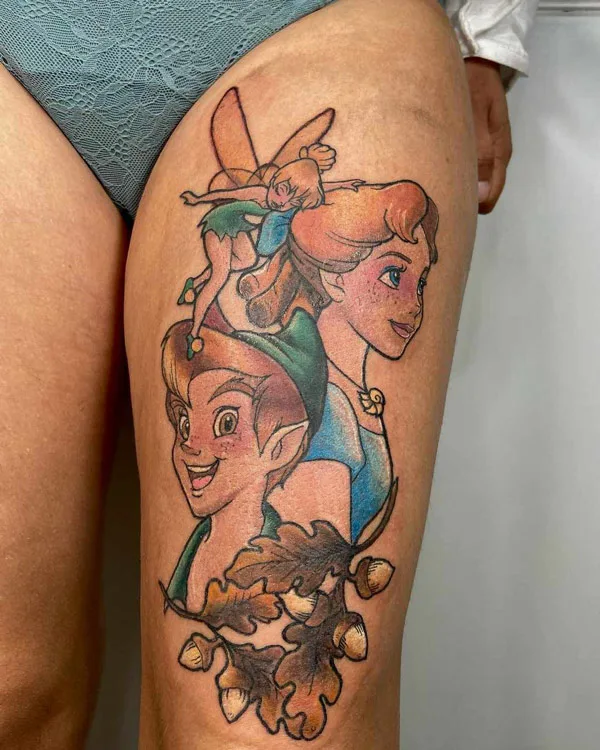 Tinkerbell and Peter Pan Tattoo