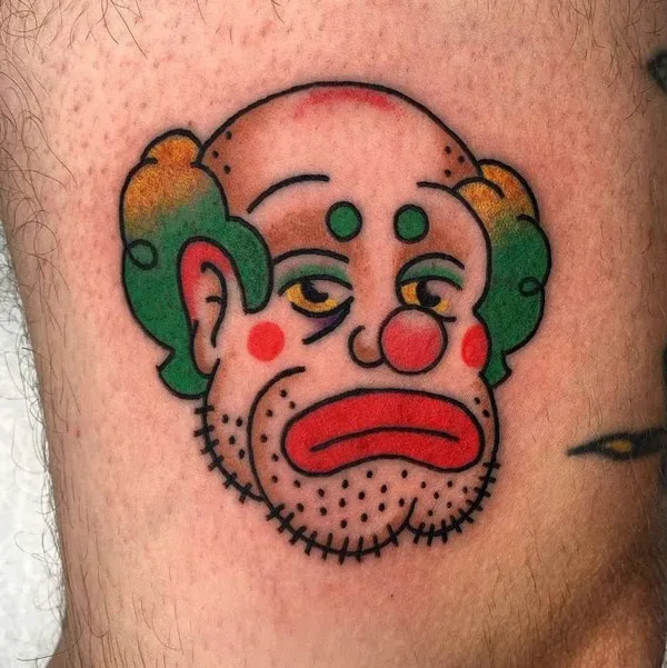 Traditional Clown Tattoo 2