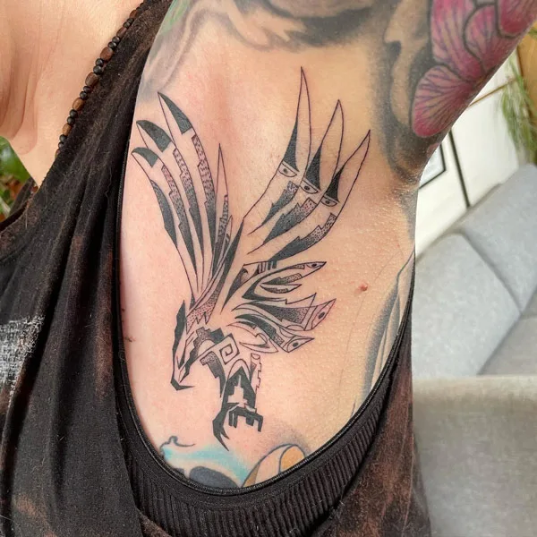 Tribal Hawk Tattoo 1