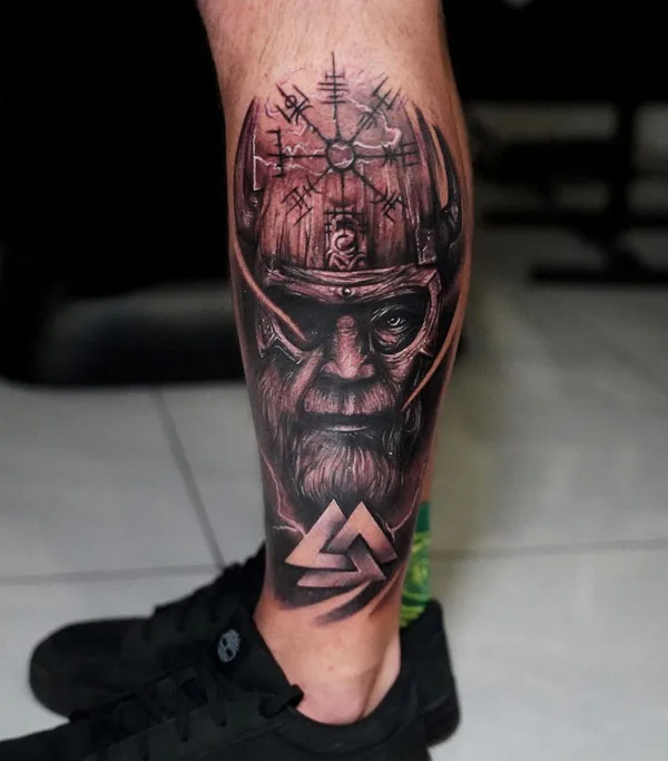 Vikings Leg Tattoo