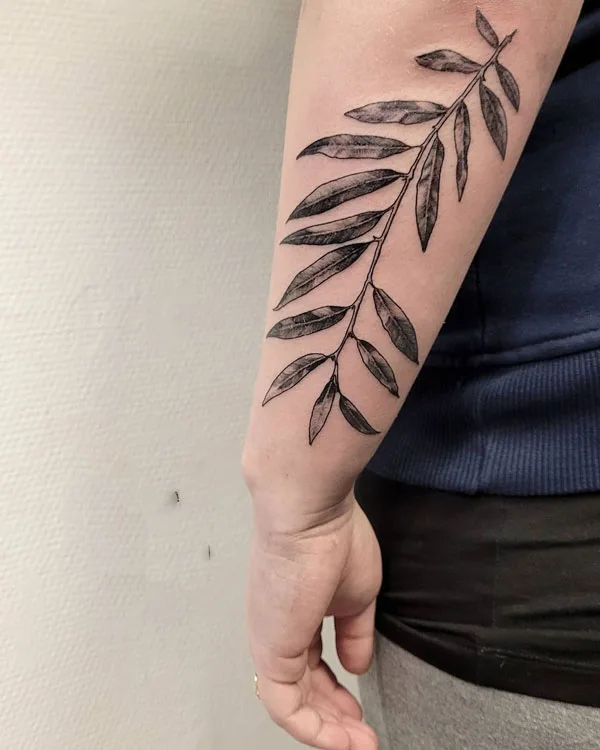 Willow Leaf Tattoo 1