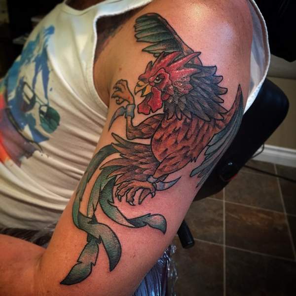 Fighting Rooster Tattoo 2