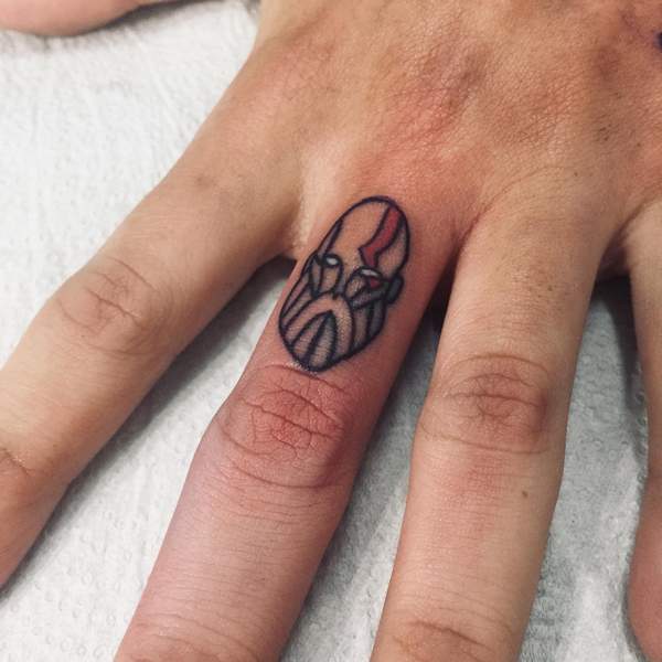 God Of War Finger Tattoo