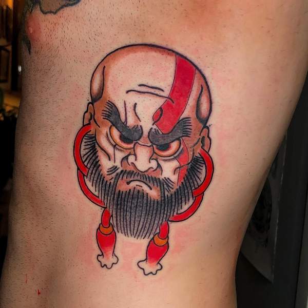 Neo Japanese God Of War Tattoo