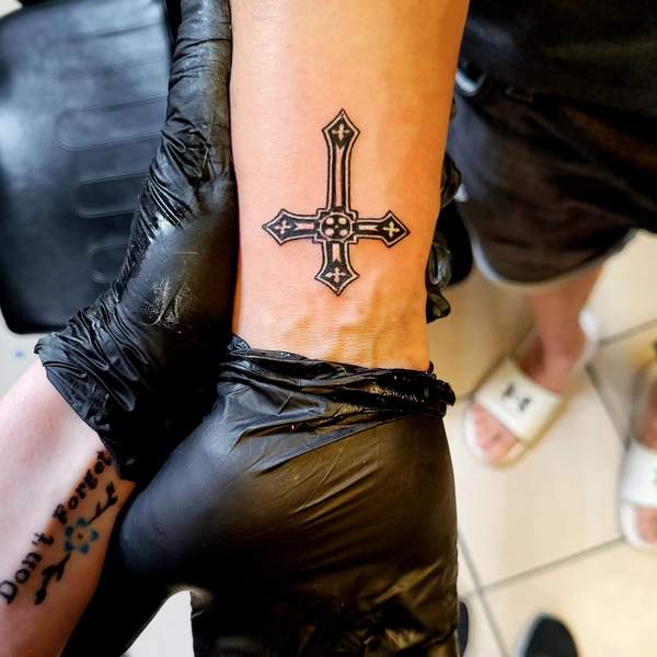 Small Celtic Cross Tattoo 1