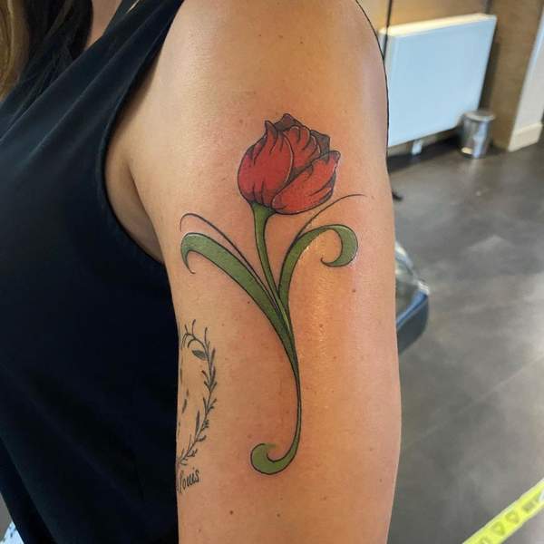 Tulip Tattoo on Arm