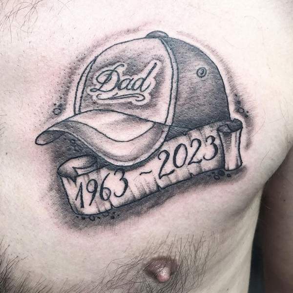 Baseball Memorial Tattoo