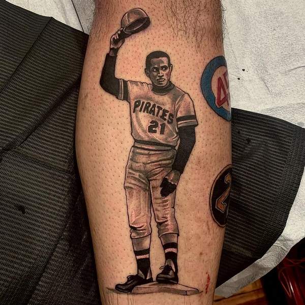 Realism Baseball Tattoo